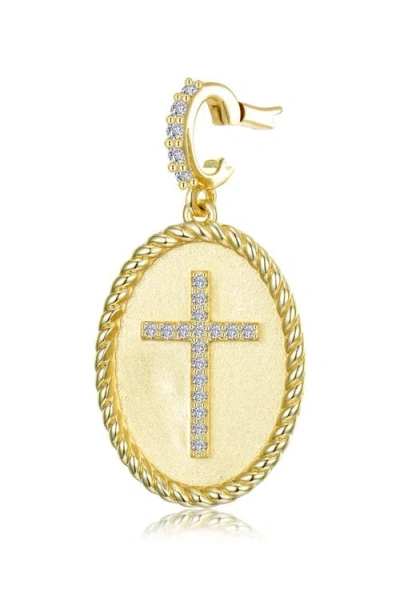 Lafonn Faith Cross Medallion Pendant Charm In Gold
