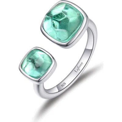 Lafonn Fancy Lab Grown Sapphire Open Ring In Green