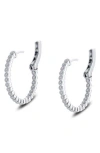 Lafonn Inside Out Simulated Diamond Hoop Earrings In White