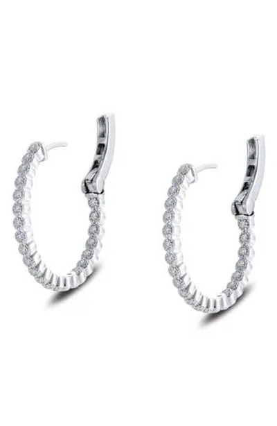 Lafonn Inside Out Simulated Diamond Hoop Earrings In White