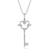 Lafonn Key For The Heart Simulated Diamond Pendant Necklace In Metallic