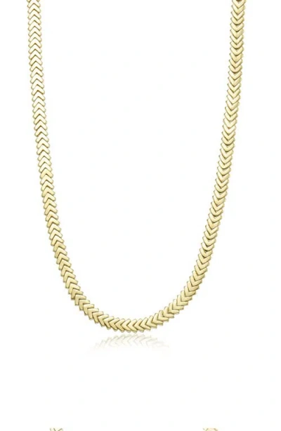 Lafonn Kiara Chevron Chain Necklace In Gold