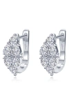 Lafonn Lab Grown Diamond Cluster Huggie Hoop Earrings In Silver