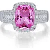 Lafonn Lab-grown Pink Sapphire & Simulated Diamond Ring In Metallic