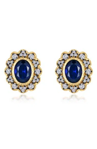 Lafonn Lab-grown Sapphire & Simulated Diamond Stud Earrings In Blue