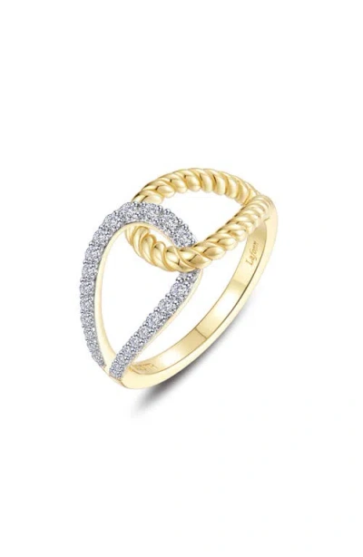 Lafonn Lover's Knot Pavé Simulated Diamond Ring In Metallic