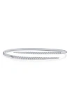 Lafonn Milano Bypass Simulated Diamond Bangle Bracelet In Silver
