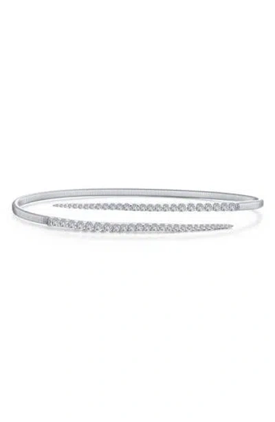 Lafonn Milano Bypass Simulated Diamond Bangle Bracelet In White