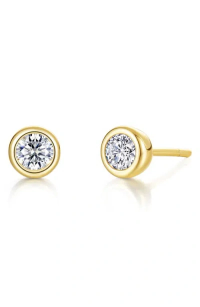 Lafonn Minimal Embrace Simulated Diamond Stud Earrings In Gold