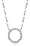 Lafonn Open Circle Simulated Diamond Pendant Necklace In White