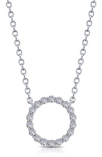 LAFONN LAFONN OPEN CIRCLE SIMULATED DIAMOND PENDANT NECKLACE