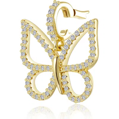 Lafonn Pavé Simulated Diamond Butterfly Charm In Gold