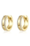 Lafonn Pavé Simulated Diamond Hoop Earrings In White