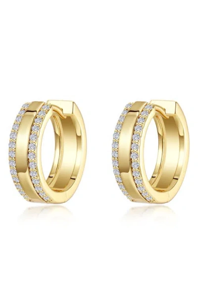 Lafonn Pavé Simulated Diamond Hoop Earrings In White