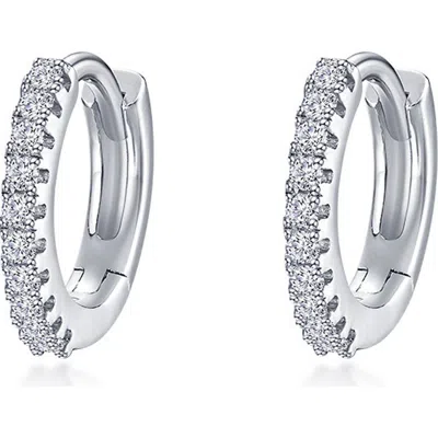 Lafonn Pavé Simulated Diamond Huggie Hoop Earrings In Metallic