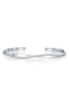 Lafonn Pavé Simulated Diamond Twisted Bangle Bracelet In White/silver