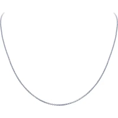 Lafonn Platinum Bonded Sterling Silver Rolo Chain Necklace