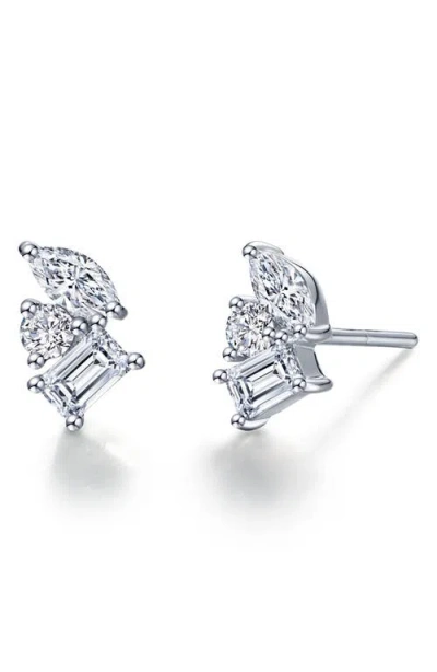 Lafonn Prismatic Simulated Diamond Stud Earrings In Metallic