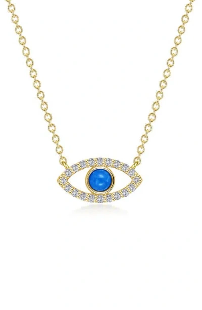 Lafonn Reconstituted Turquoise Evil Eye Necklace In Blue