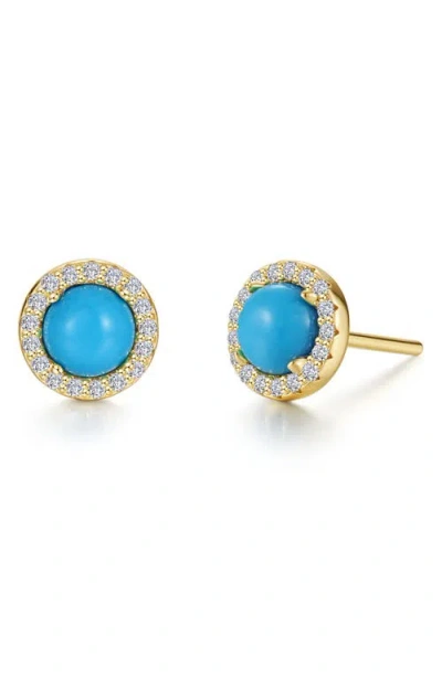 Lafonn Redondo Halo Earrings In Blue