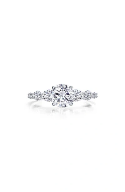 Lafonn Round & Pear Simulated Diamond Ring In Silver