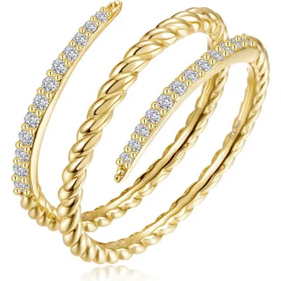 Lafonn Serpentine Pavé Simulated Diamond Wrap Ring In Gold