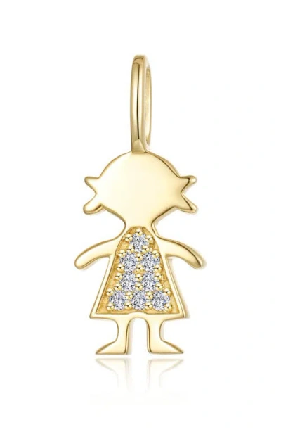 Lafonn Silhouette Simulated Diamond Charm In Gold