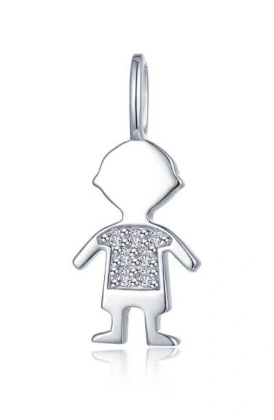 Lafonn Silhouette Simulated Diamond Charm In Metallic