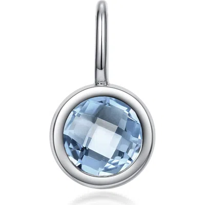 Lafonn Simulated Birthstone Pendant In Blue