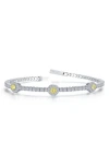 Lafonn Simulated Canary Sapphire & Simulated Diamond Bracelet In Gold