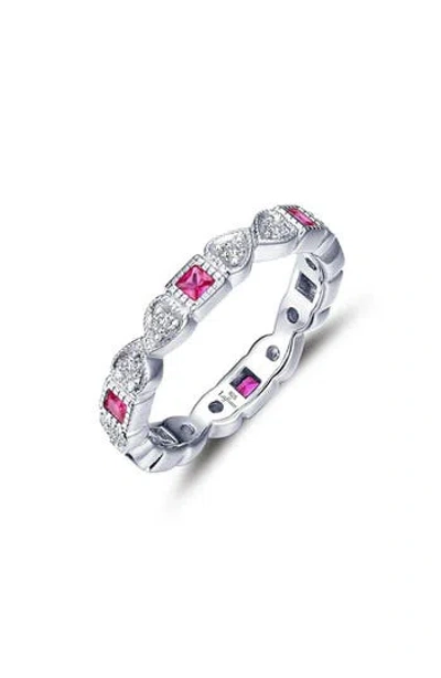 Lafonn Simulated Diamond & Birthstone Band Ring In Silver