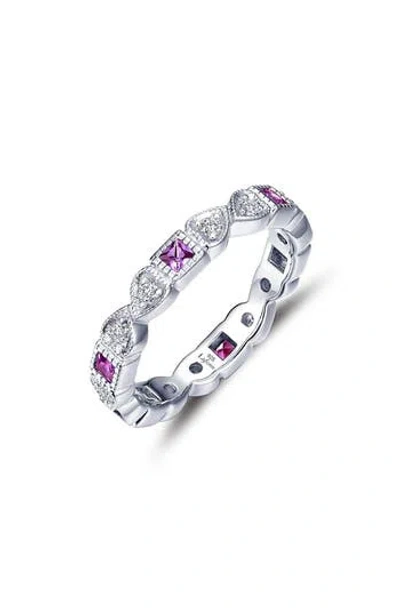 Lafonn Simulated Diamond & Birthstone Band Ring In Silver