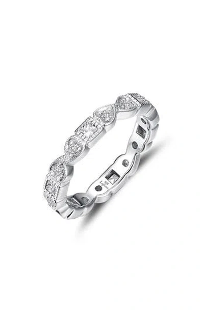 Lafonn Simulated Diamond & Birthstone Band Ring In Silver