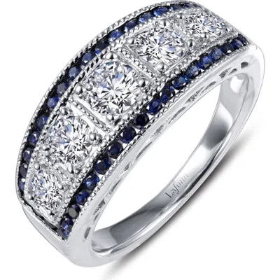Lafonn Simulated Diamond & Simulated Sapphire Band Ring In Metallic