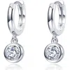 Lafonn Simulated Diamond Bezel Drop Sterling Silver Huggie Hoops In Multi