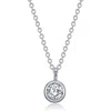 Lafonn Simulated Diamond Bezel Set Pendant Necklace In Silver