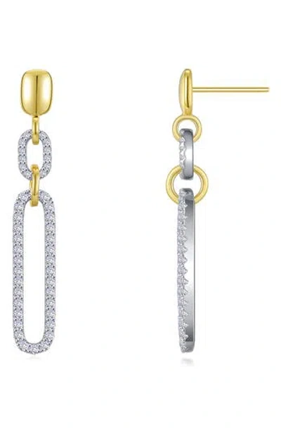 Lafonn Simulated Diamond Chain Drop Earrings In Gold