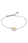 Lafonn Simulated Diamond Charm Bracelet In Clear/silver/gold