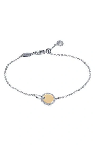 Lafonn Simulated Diamond Charm Bracelet In Clear/silver/gold
