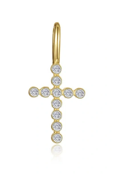 Lafonn Simulated Diamond Cross Charm In Gold