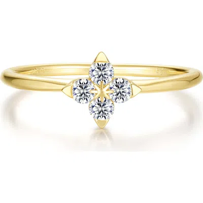 Lafonn Simulated Diamond Flower Ring In White Gold
