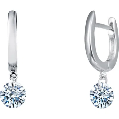 Lafonn Simulated Diamond Frameless Drop Earrings In Silver