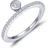 Lafonn Simulated Diamond Half Eternity Ring In Silver