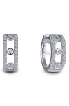 Lafonn Simulated Diamond Huggie Hoop Earrings In Multi