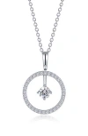Lafonn Simulated Diamond Lab-created Birthstone Reversible Pendant Necklace In Multi