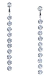 Lafonn Simulated Diamond Linear Drop Earrings In Metallic