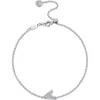 Lafonn Simulated Diamond Pavé Initial Bracelet In Silver/white A