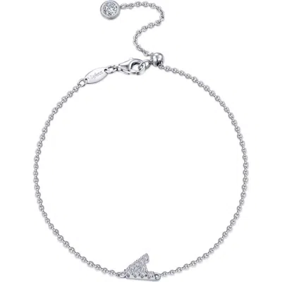 Lafonn Simulated Diamond Pavé Initial Bracelet In Metallic