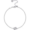 Lafonn Simulated Diamond Pavé Initial Bracelet In Silver/white B