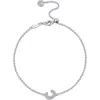 Lafonn Simulated Diamond Pavé Initial Bracelet In Silver/white C